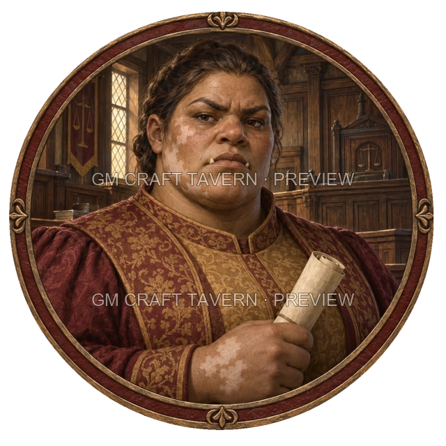 Grom Oakbend - aperçu de token de noble vu du dessus