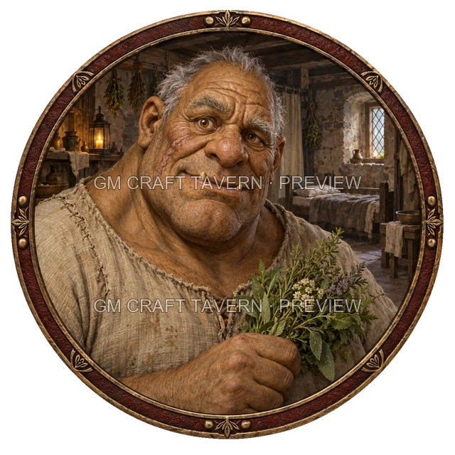 Morga Hillward - aperçu de token de paria vu du dessus