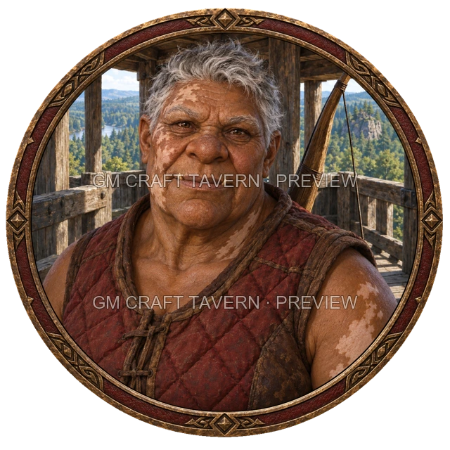 Urdan Redcliff - aperçu de token de combattant vu du dessus
