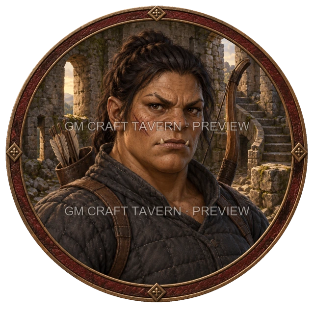 Aperçu de token d’archer ennemi vu du dessus