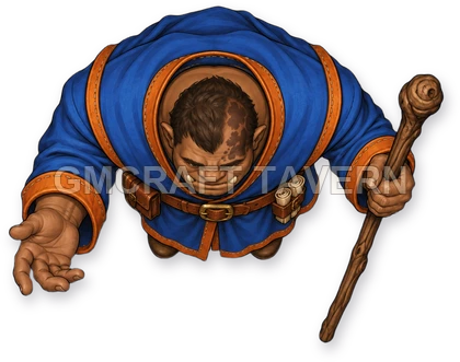 Aperçu du token vu du dessus de Besha Ironwell - Magicien