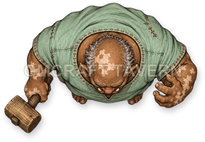 Morga Oakbend - aperçu de token d’artisan vu du dessus