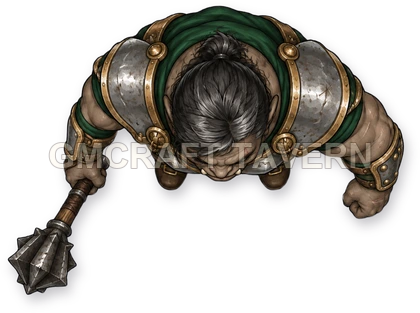 085 · Enemy 03 - Brutal Mercenary top-down token preview