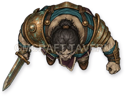111 · Enemy 29 - Undead Gladiator top-down token preview