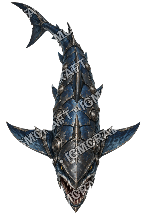 Pirate Ocean 0321 Armored Shark Hunt Lens Topdown Token top-down token preview