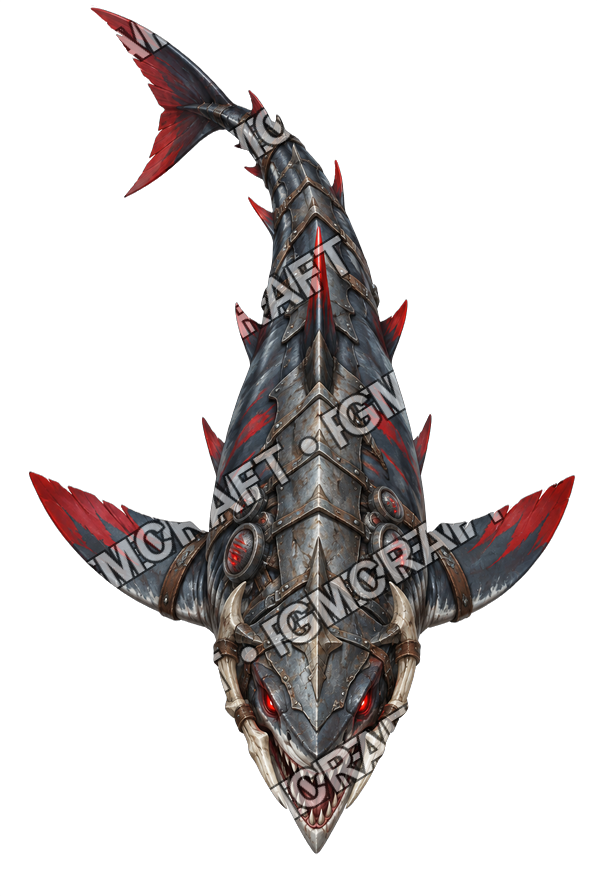 Pirate Ocean 0324 Armored Shark Frenzy Lens Topdown Token top-down token preview