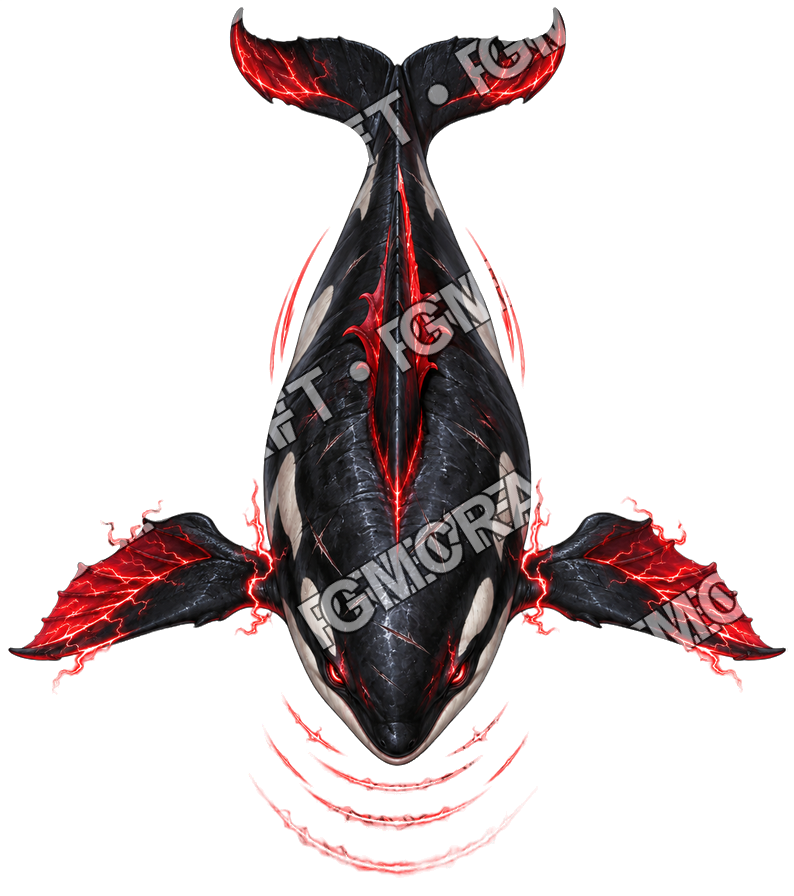 Pirate Ocean 0328 Electric Orca Frenzy Lens Topdown Token top-down token preview