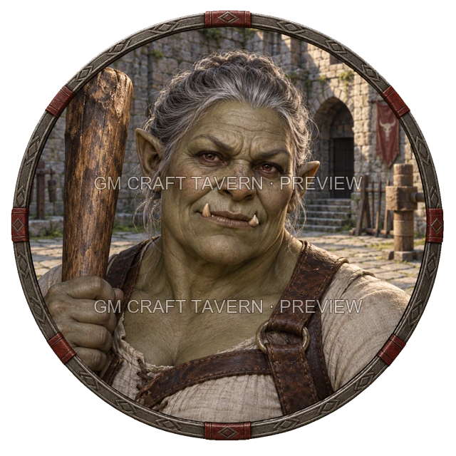 Aperçu du token vu du dessus de Urdan Stonebrook - Barbare