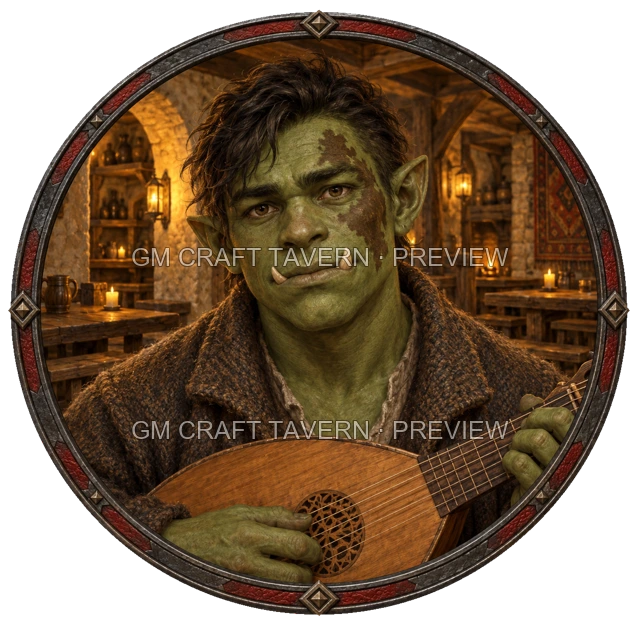 Aperçu du token vu du dessus de Besha Stonebrook - Barde