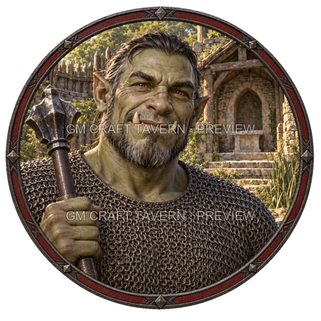 Aperçu du token vu du dessus de Varka Reedvale - Clerc