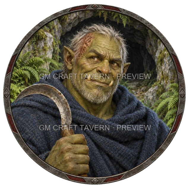 Aperçu du token vu du dessus de Morga Reedvale - Druide