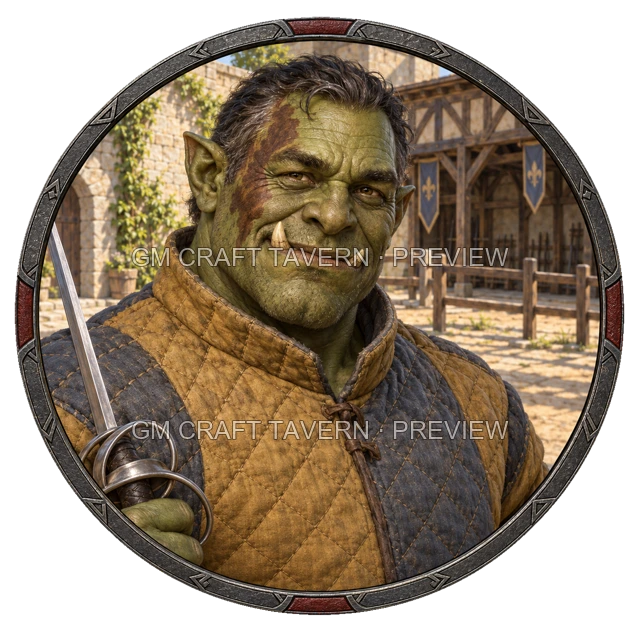 Aperçu du token vu du dessus de Varka Ashfield - Guerrier