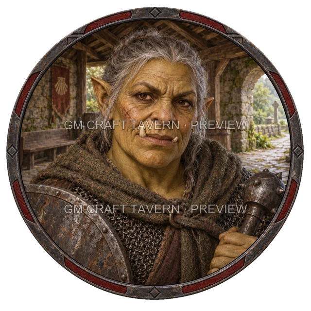 Aperçu du token vu du dessus de Urdan Mossridge - Paladin