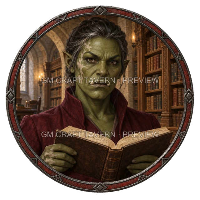 Aperçu du token vu du dessus de Durg Ironwell - Magicien