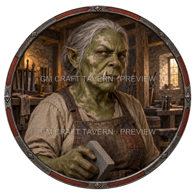 Urdan Westmere - aperçu de token de forgeron vu du dessus