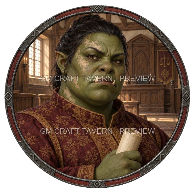 Grom Oakbend - aperçu de token de noble vu du dessus