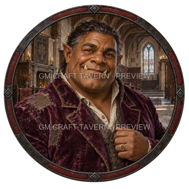 Varka Oakbend - aperçu de token de noble vu du dessus