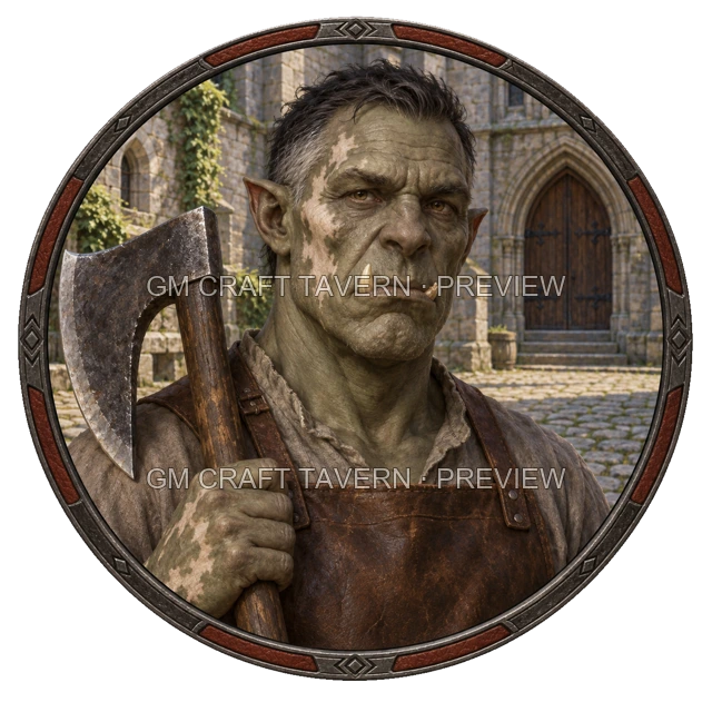 Varka Clearwell - aperçu de token de combattant vu du dessus