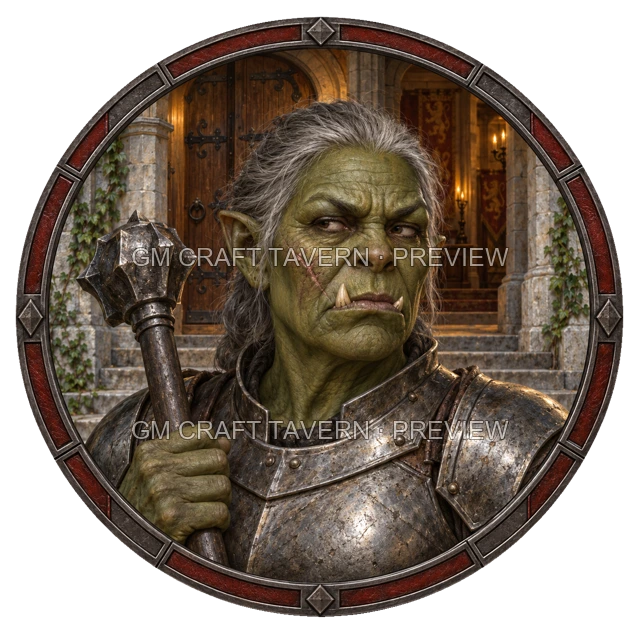 Urdan Clearwell - aperçu de token de combattant vu du dessus