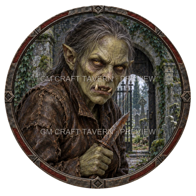 Aperçu de token de bandit mort-vivant vu du dessus