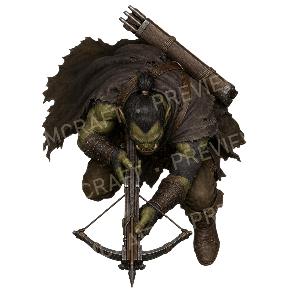 Orc Crossbow Ambusher Roadside top-down token preview