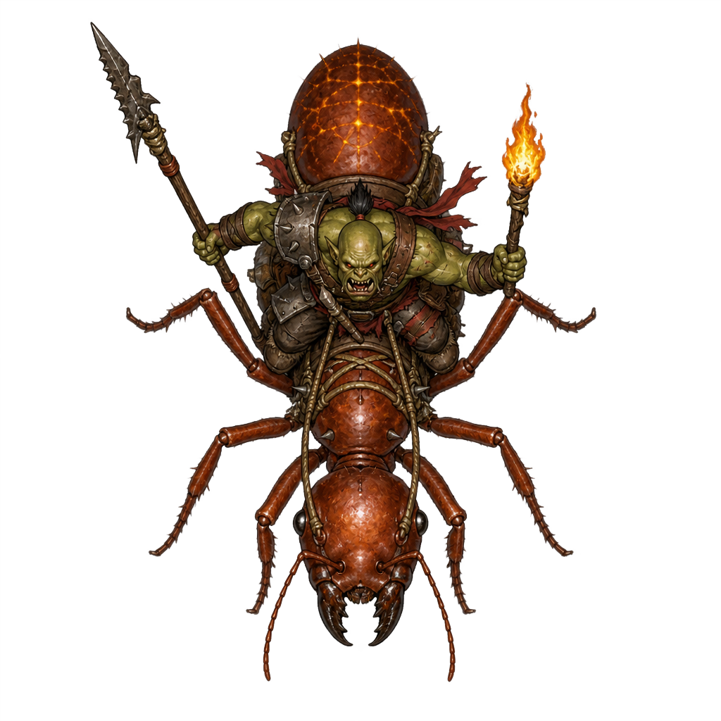 Fire Ant Raider top-down token preview