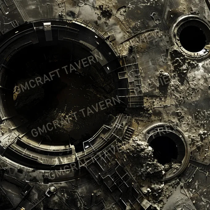 Aperçu de la battlemap Abandoned Space Habitat Drifting