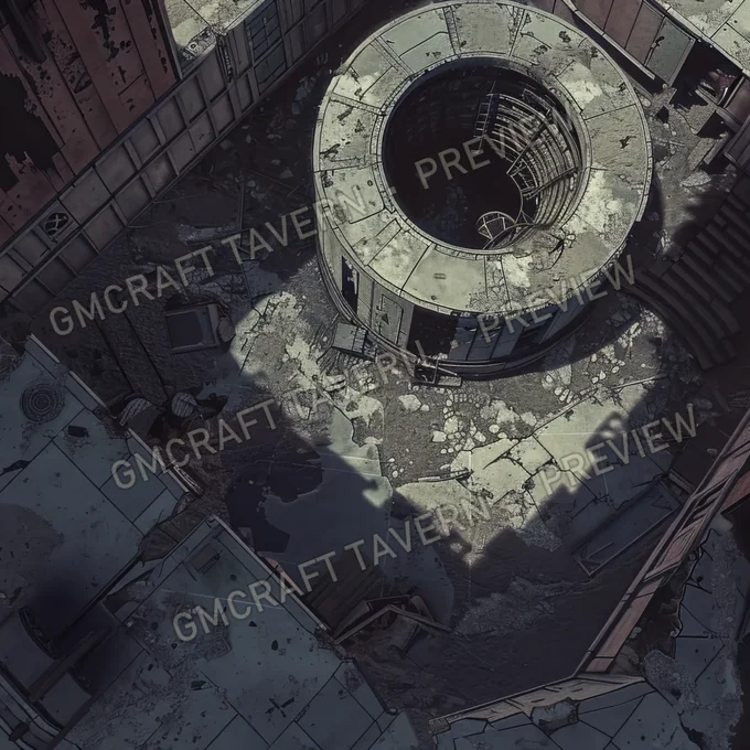 Aperçu de la battlemap Abandoned Space Habitat Drifting