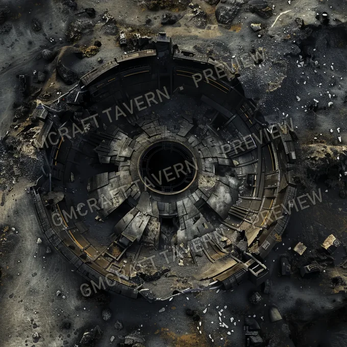 Aperçu de la battlemap Abandoned Space Habitat Drifting