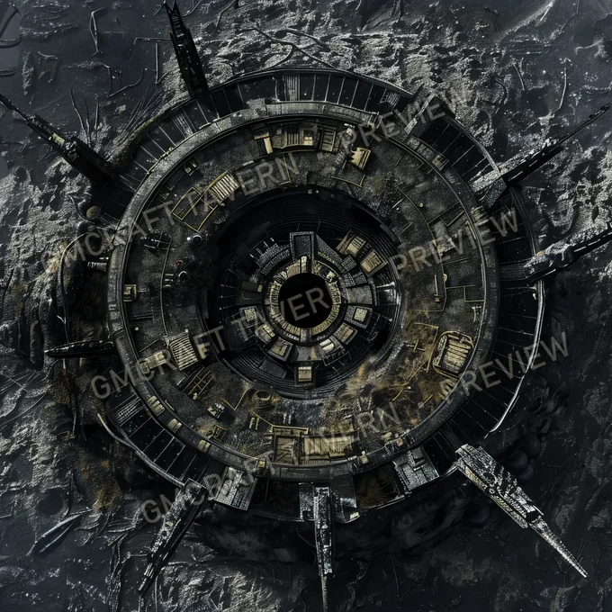 Aperçu de la battlemap Abandoned Space Habitat Drifting