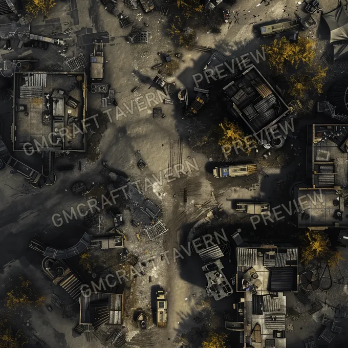 Aperçu de la battlemap Abandonned Mil Battlemap Fal