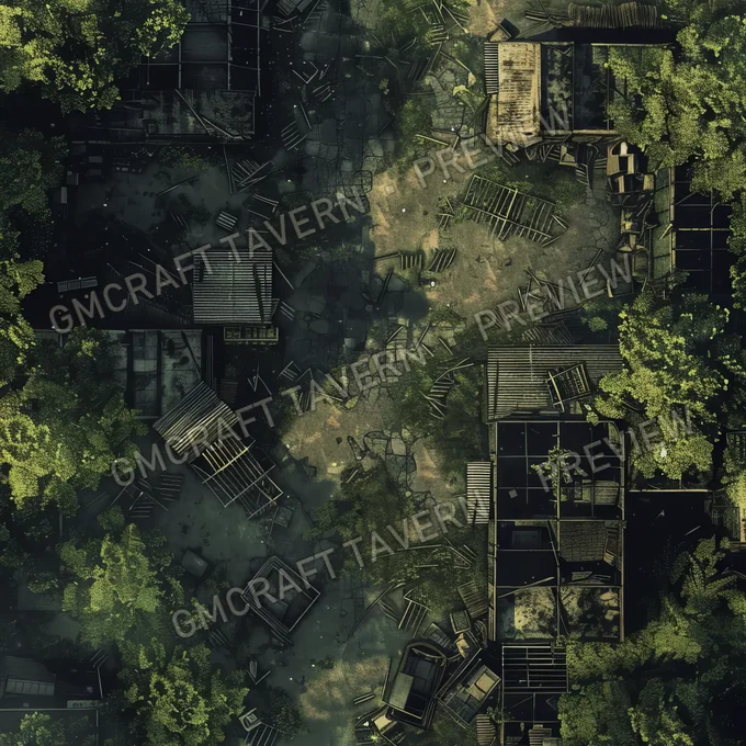 Aperçu de la battlemap Abandonned Mil Battlemap Fal