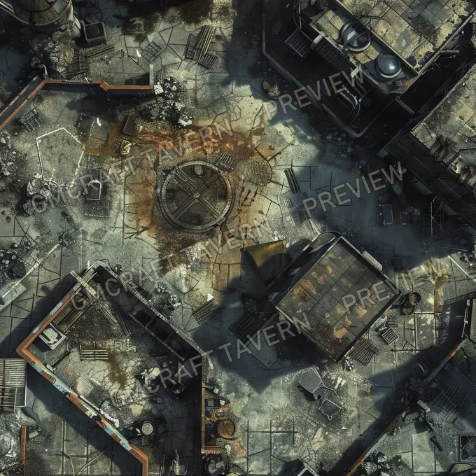 Aperçu de la battlemap Abandonned Post Ap
