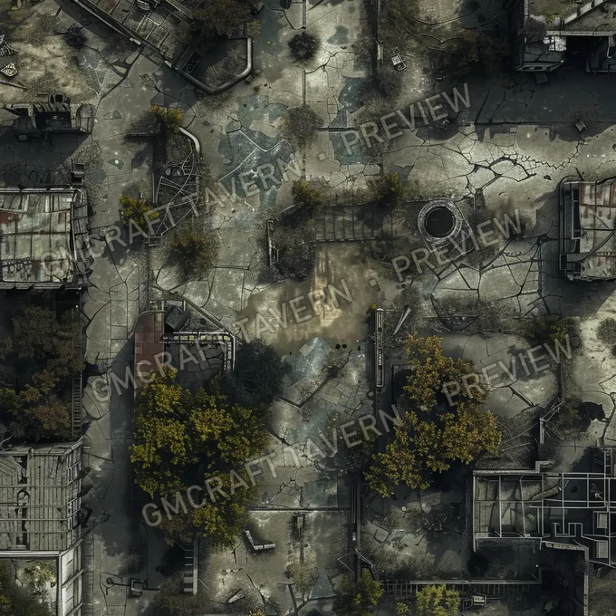 Aperçu de la battlemap Abandonned Post Ap