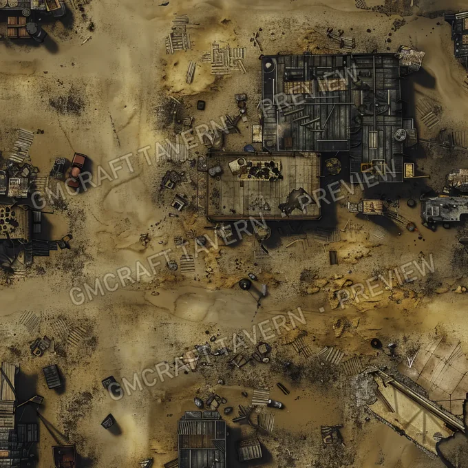 Aperçu de la battlemap Desperate Depot A