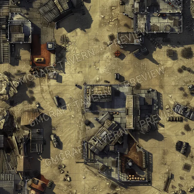 Aperçu de la battlemap Desperate Depot A