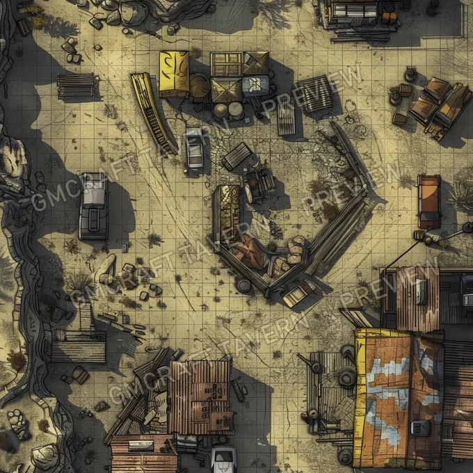 Aperçu de la battlemap Desperate Depot A