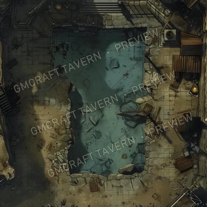 Aperçu de la battlemap Quarantine Zone Battlemap Fa