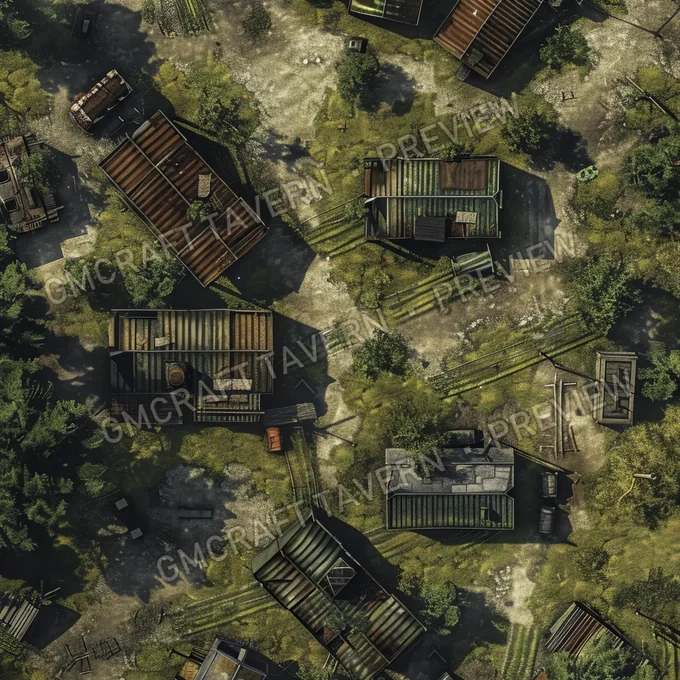 Aperçu de la battlemap Quarantine Zone Battlemap Fa