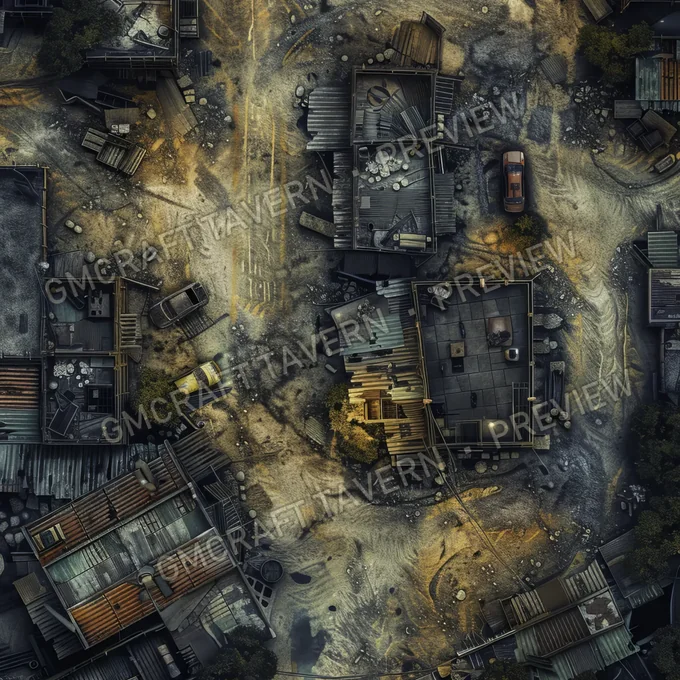 Aperçu de la battlemap Quarantine Zone Battlemap Fa