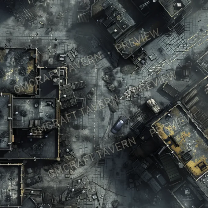 Aperçu de la battlemap Quarantine Zone Battlemap Fa