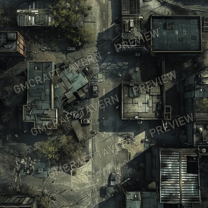 Aperçu de la battlemap Quarantine Zone In City Batt