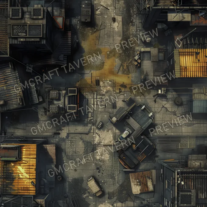 Aperçu de la battlemap Quarantine Zone In City Batt