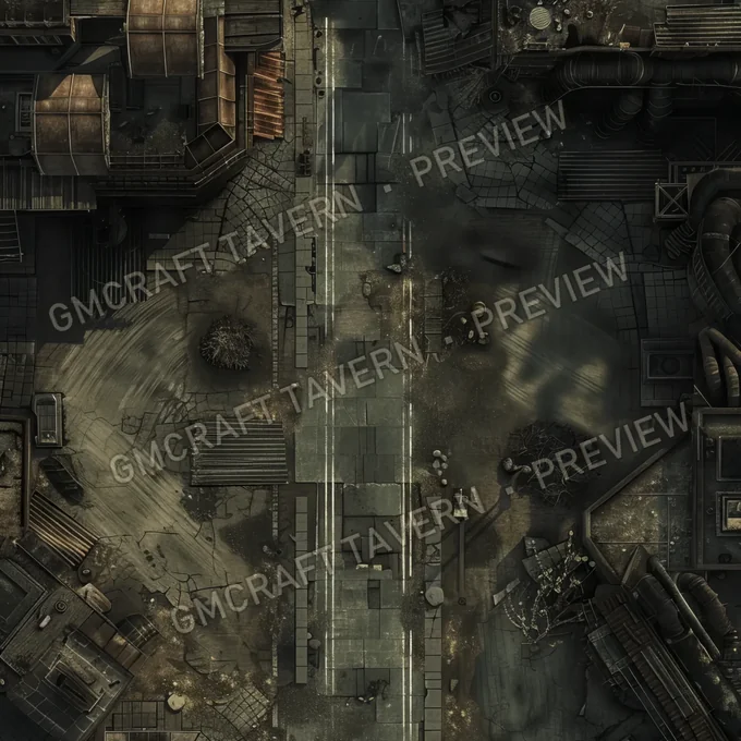 Aperçu de la battlemap Quarantine Zone In City Batt