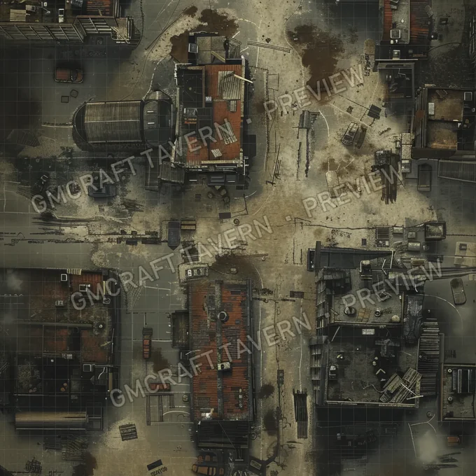 Aperçu de la battlemap Quarantine Zone In City Batt
