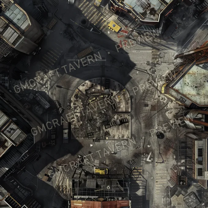 Aperçu de la battlemap Quarantine Zone In City Batt