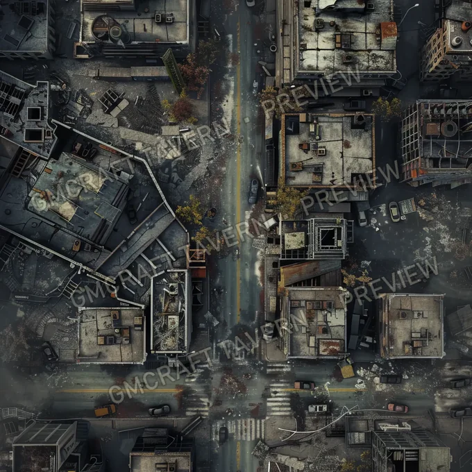 Aperçu de la battlemap Quarantine Zone In City Batt