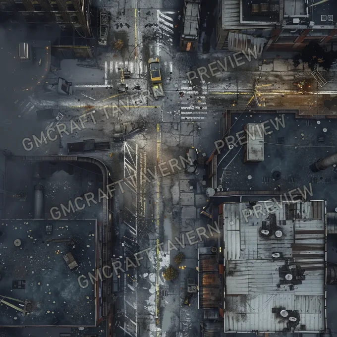 Aperçu de la battlemap Quarantine Zone In City Batt