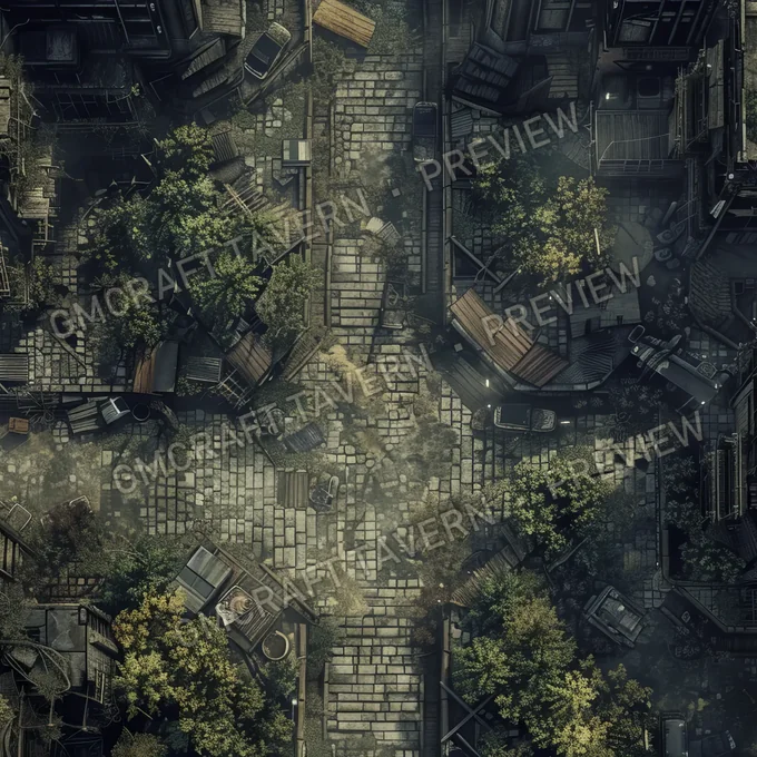 Aperçu de la battlemap Radiant Ruins Once A Bustling Me