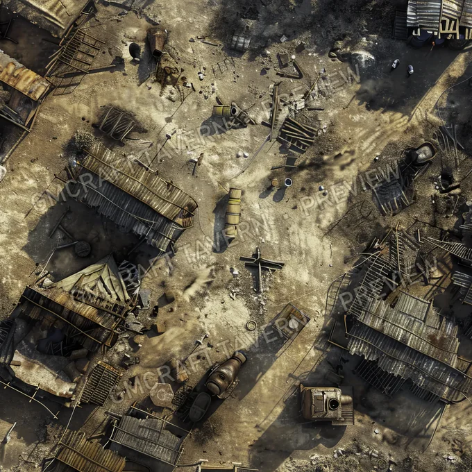 Aperçu de la battlemap Raiders Hideout A Fortified Enca